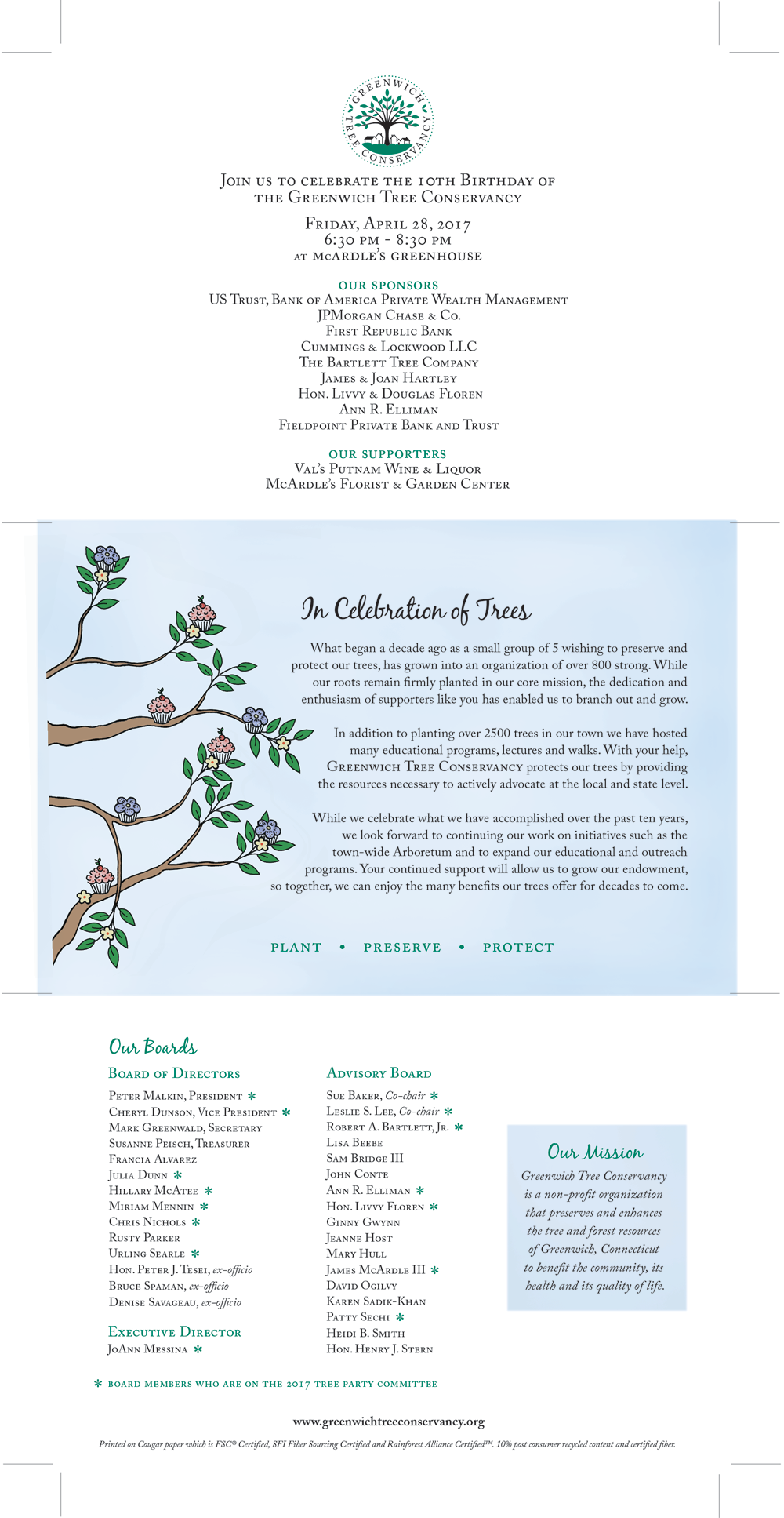 Ticket Information - Greenwich Tree Conservancy